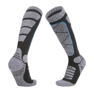 Women's & Men's Winter Sports Socks | Warm Cotton Terry Ski Socks | Non-Slip, Sweat-Absorbent, Anti-Friction, High Cylinder Design - Clothual