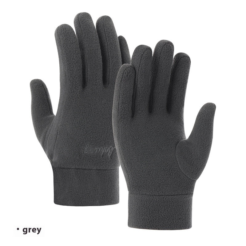 Autumn & Winter Polar Fleece Gloves – Windproof, Warm, Thick Gloves for Men & Women - Clothual