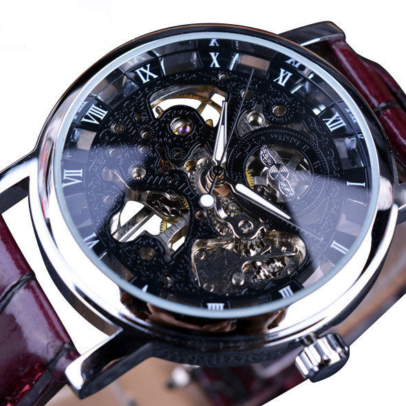 Men's Mechanical Watch – Classic Metal Design with Magnetic Features