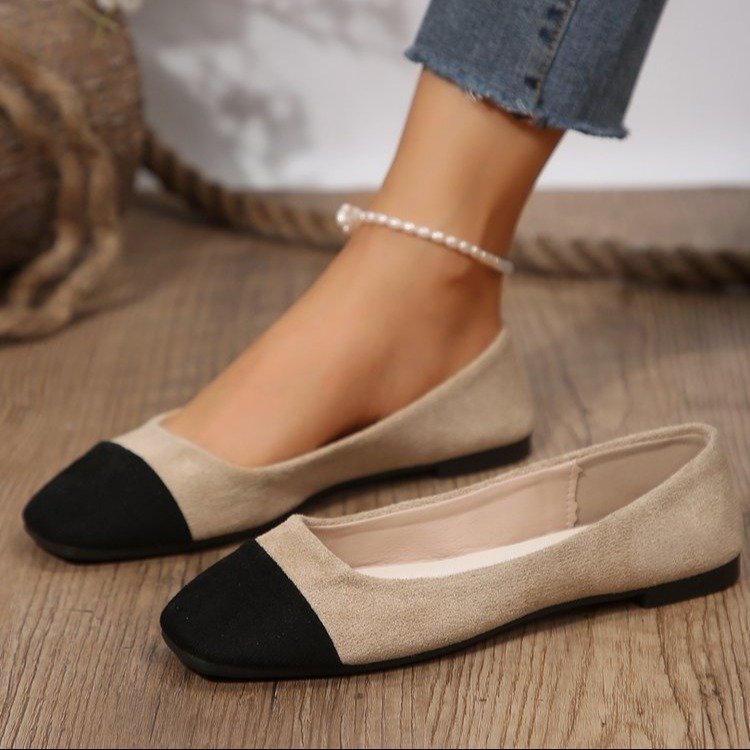 Elegant Low Heel Square Toe Embroidered Shoes – Comfortable & Stylish