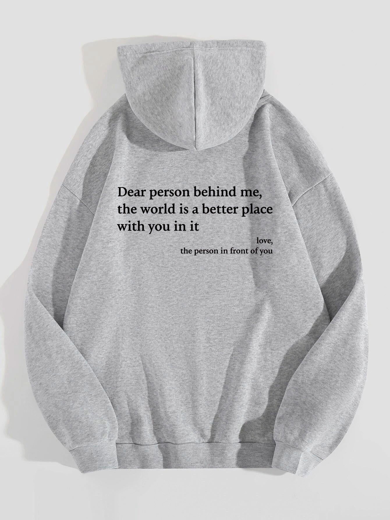 "Dear Person Behind Me" Women's Hoodie - Cozy, Inspirational Unisex Pullover