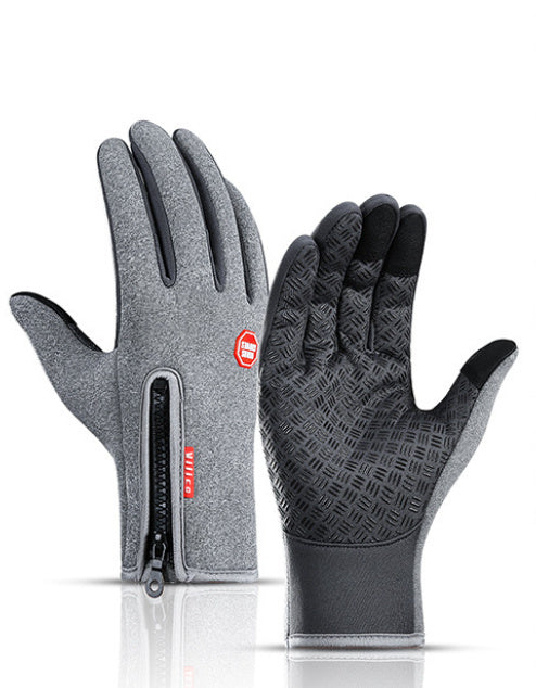 Winter Touch Screen Riding Gloves | Waterproof, Anti-Skid Sports Gloves with Polar Fleece Lining | Motorcycle, Cycling, Outdoor Use