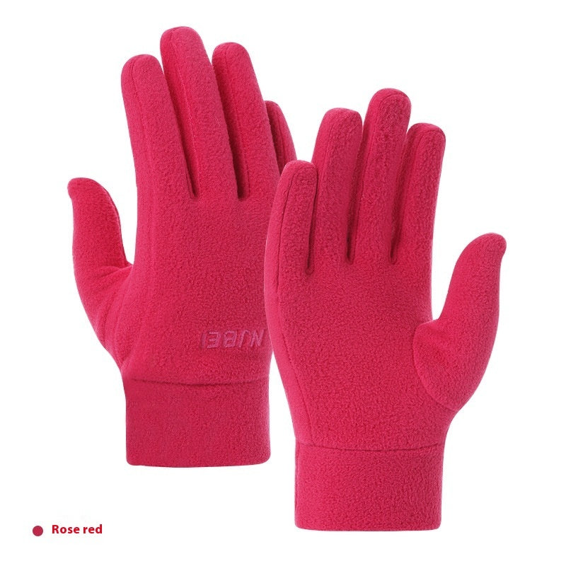 Autumn & Winter Polar Fleece Gloves – Windproof, Warm, Thick Gloves for Men & Women - Clothual