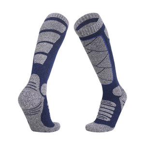 Women's & Men's Winter Sports Socks | Warm Cotton Terry Ski Socks | Non-Slip, Sweat-Absorbent, Anti-Friction, High Cylinder Design - Clothual