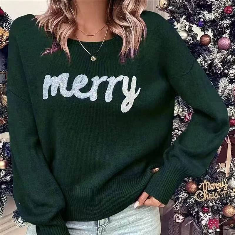 European & American Christmas 3D Pattern Round-neck Long-sleeved Pullover – Loose Fit Street Fashion Sweater - Clothual