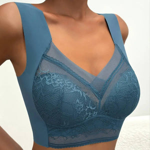 Women's Personalized Lace Bra – Comfortable Nylon Double Shoulder Strap Vest in Multiple Colors & Sizes