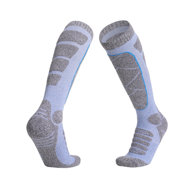 Women's & Men's Winter Sports Socks | Warm Cotton Terry Ski Socks | Non-Slip, Sweat-Absorbent, Anti-Friction, High Cylinder Design - Clothual