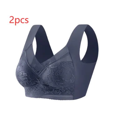 Women's Personalized Lace Bra – Comfortable Nylon Double Shoulder Strap Vest in Multiple Colors & Sizes - Clothual