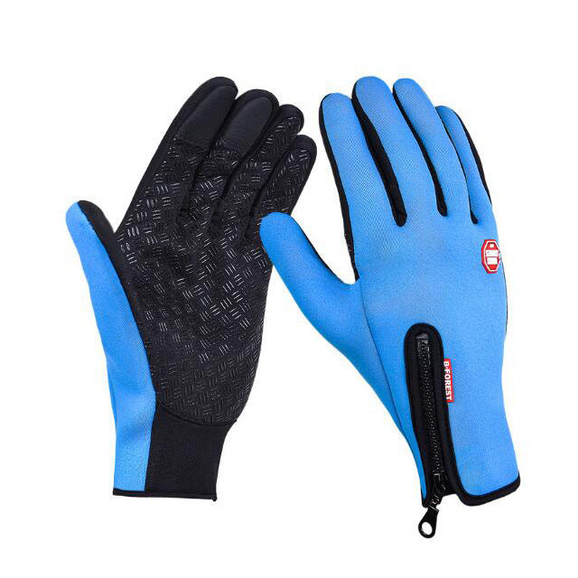 Winter Touch Screen Riding Gloves | Waterproof, Anti-Skid Sports Gloves with Polar Fleece Lining | Motorcycle, Cycling, Outdoor Use