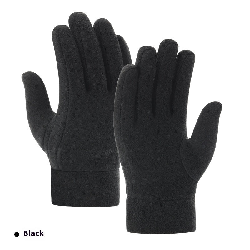 Autumn & Winter Polar Fleece Gloves – Windproof, Warm, Thick Gloves for Men & Women - Clothual