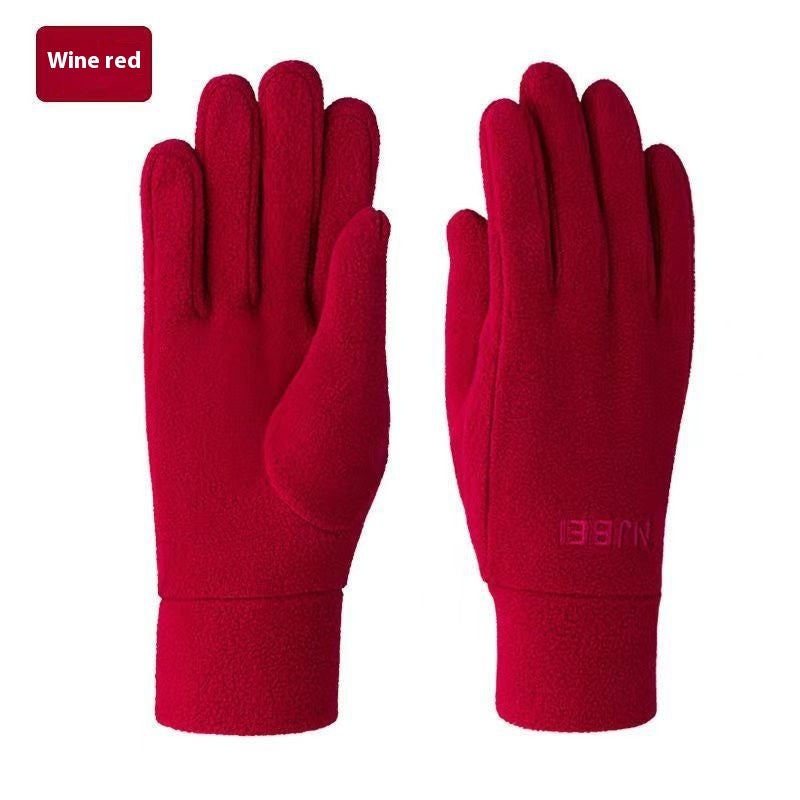 Autumn & Winter Polar Fleece Gloves – Windproof, Warm, Thick Gloves for Men & Women - Clothual